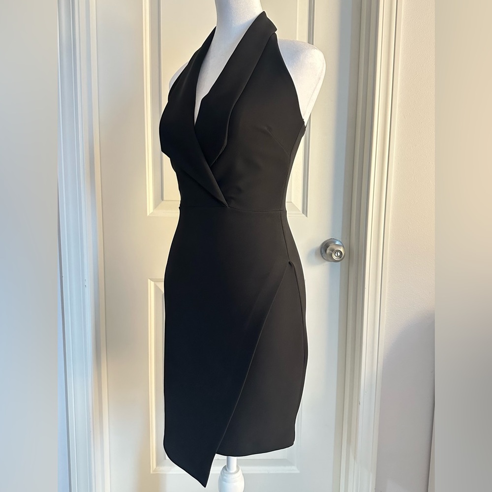 River Island Black Tuxedo Wrap Dress - Picture 2 of 7